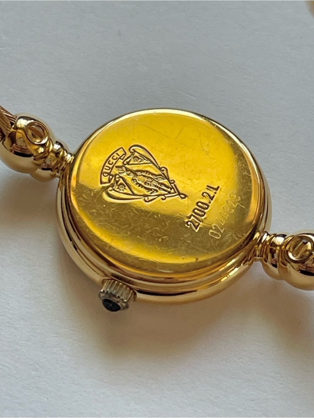 Gucci Gold-Tone Bangle Watch with Black Dial - Picture 15 of 17